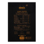 Bloc agrafé Rhodia BLACK N°18 21x29,7cm 80f ligné +marge 80g