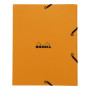 Rhodia chemise à élastiques 3 rabats ORANGE 24x19cm