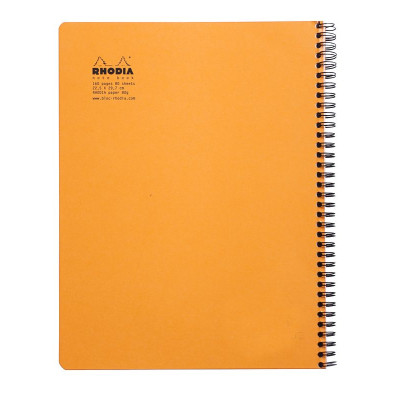 Notebook Rhodia Classic RI O&B 22,5x29,7cm 160p Q.5X5+C détach. perfo 4t. 80g