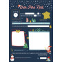 Set de correspondance Noël, 6 feuilles A4 100g + 6 enveloppes C5 + stickers