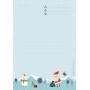Set de correspondance Noël, 6 feuilles A5 90g + 6 enveloppes C6 + stickers (réac