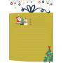 Set de correspondance Noël, 6 feuilles A5 90g + 6 enveloppes C6 + stickers (réac