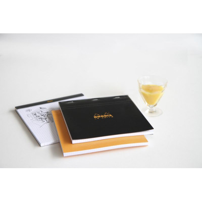 Bloc agrafé Rhodia ORANGE Le Carré N°210 21x21cm 80f Q.5x5 80g