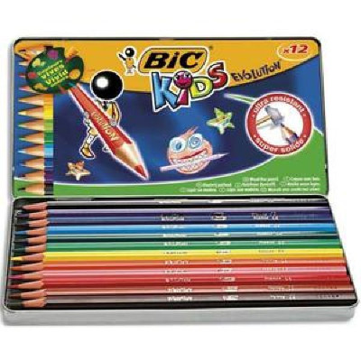 BIC Boite métal 12 CRAY COUL EVOLUTION ASS 8290302
