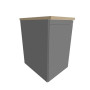 CAISSON HB METAL 4T PLT P.60 L.43,2 H.73,5 CM TOP MELAMINE SC RI