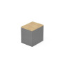 CAISSON MOB METAL 3T PLT L.42,3P.53,5 H.52,4 CM TOP MELAMINE SB RI