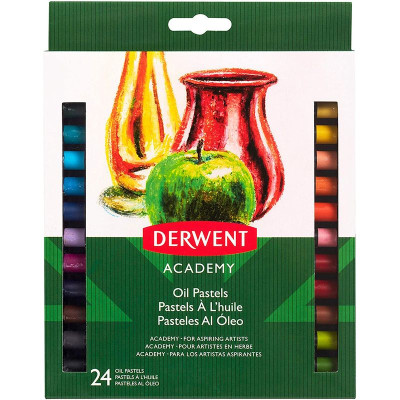 Lot de 24 Pastels a l'huile boite, Derwent