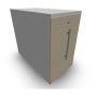 GUSTAVE CAISSON INDIVIDUEL H73,5 L43,2 P80 CM MELAMINE - CORPS TOP PORTE MG MG M