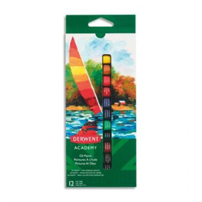 Tubes peintures a l'huile Derwent, Lot de 12