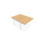 ARIAL BENCH SUI.2 PLT L120XP80 EP25MM PP OBT PIED INTERMEDIAIRE RI SO
