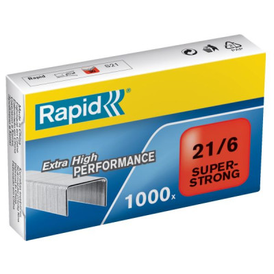 Agrafes SuperStrong 21/6 Rapid, Boite de 1000