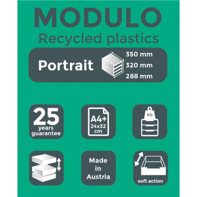 MODULO A4+ 10 tiroirs gris lumière/bleu