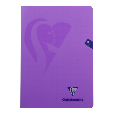Mimesys cahier piqué polypro 21x29,7cm 80p Q.5x5 + marge coloris assortis
