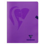 Mimesys cahier piqué polypro 24x32cm 96p Q.5x5 + marge coloris assortis