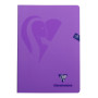 Mimesys cahier piqué polypro 21x29,7cm 120p ligné + marge coloris assortis