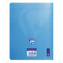 Mimesys cahier piqué polypro 17x22cm 48p ligné + marge coloris assortis