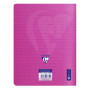 Mimesys cahier piqué polypro 17x22cm 48p ligné + marge coloris assortis