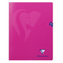 Mimesys cahier piqué polypro 24x32cm 96p Q.5x5 Rose