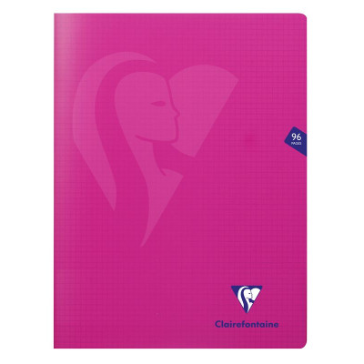 Mimesys cahier piqué polypro 24x32cm 96p Q.5x5 Rose