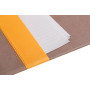 Rhodiarama sous-main rigide simili cuir italien CHOCOLAT 60x40cm