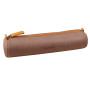 Rhodiarama trousse ronde BOIS DE ROSE simili cuir italien 5x21,5cm