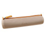 Rhodiarama trousse ronde TOUCHE DE ROSE simili cuir italien 5x21,5cm