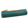 Rhodiarama trousse ronde PAON simili cuir italien 5x21,5cm