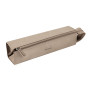 Rhodiarama trousse plumier BEIGE simili cuir italien 23x5x5cm