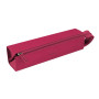 Rhodiarama trousse plumier FRAMBOISE simili cuir italien 23x5x5cm