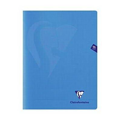 Mimesys cahier piqué polypro 24x32cm 96p Q.5x5 Bleu