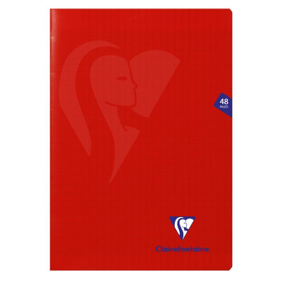 Mimesys cahier piqué polypro 21x29,7cm 48p séyès Rouge