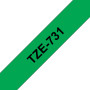 BRO RUBAN LAMI 12MMX8M NOIR VERT TZE731