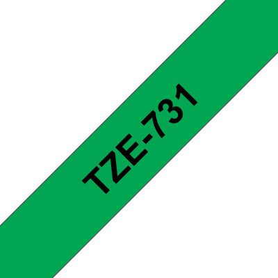 BRO RUBAN LAMI 12MMX8M NOIR VERT TZE731