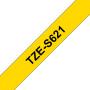 Brother TZeS621 Noir jaune- bande adhésive laminée très résistante - 1 rouleau(x
