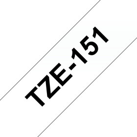 BROTHER TZE151 RUBAN LAMI 24MMX8M NOIR TRS TZE151
