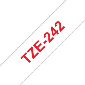 BROTHER TZE242 RUBAN LAMI 18MMX8M RGE BLC TZE242
