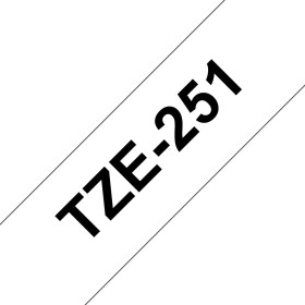 BROTHER Ruban pour PTOUCH laminé Noir Blanc 24mmx8m TZE251