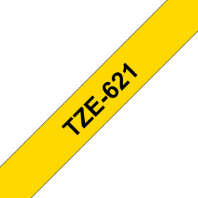BROTHER TZE621 RUBAN LAMINE 9MMX8M NR JNE TZE621
