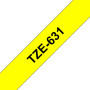BROTHER TZE631 RUBAN LAMI 12MMX8M NOIR JAUNE TZE631