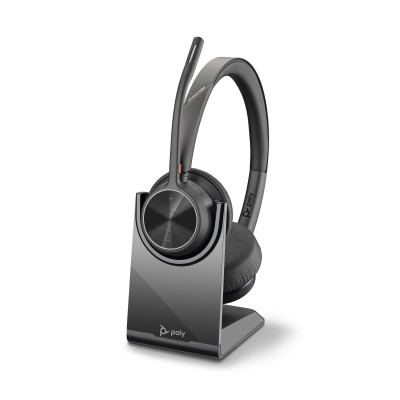 Poly Voyager 4320 UC Stereo USB-A Headset +BT700 USB-A Adapter +Charging Stand