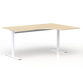 Bureau asymétrique 90° Essentiel I L. 160 x P. 120 cm 19 mm retour à droite déco