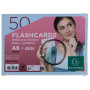 50 flashcards bristol A6 dots bleu
