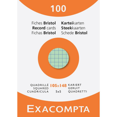 Etui 100 fiches bristol 5x5 105x148 ass