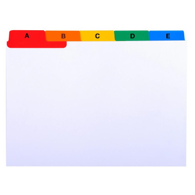 Fiches intercalaires A-Z 25 onglets A6