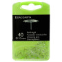 BTE 40 PUNAISES TRANSL. 10MM CRISTAL