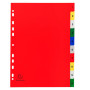 Intercalaires 1-10 A4 PP onglets imprimé