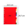 Intercalaires 1-10 A4 PP onglets imprimé