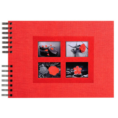 Album à spirales PASSION 32x22cm rouge