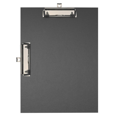 Porte-bloc double clips papier A4 noir