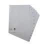 Intercal.impr.A4 Num.1-12 PP recycl gris